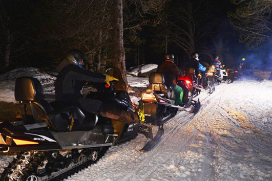 Snow mobile night tour Andorra