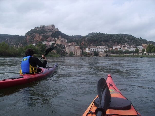 Kayak Camp in Catalan Ebro river