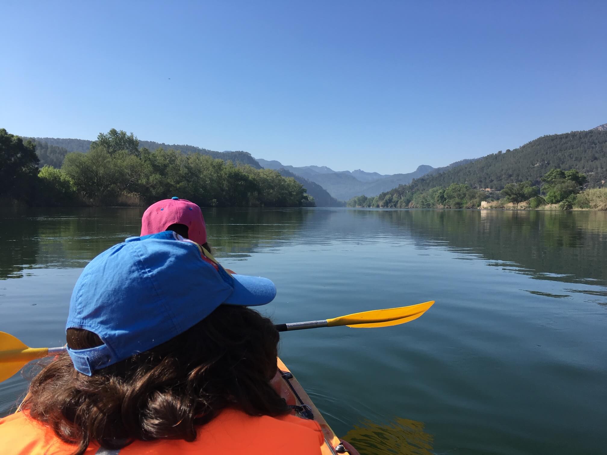 Touring kayak in Ebro river