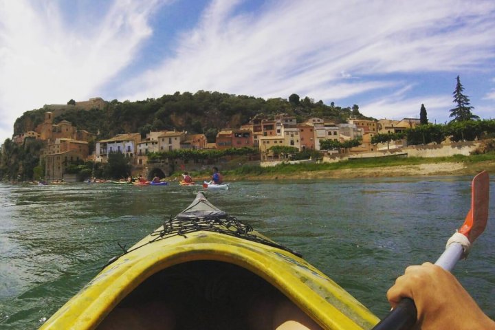 Touring kayak in Catalan Ebro river